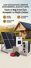 3 KW Yayla ve Bağ evi Güneş Paneli